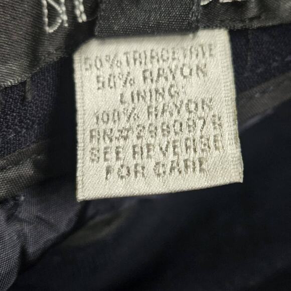 Navy Blue Pleated Front Dress Pants Size 8 - Picture 4 of 4